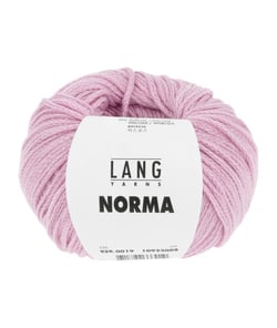Pelote de coton à tricoter Norma - Lang Yarns 19 Rose