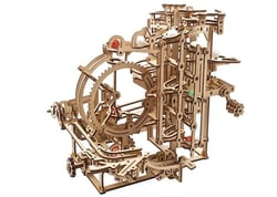 Circuit à billes en bois - UGEARS - Modèle mécanique - Mécanisme de levage - 355 pièces - 29,5 cm