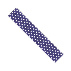 MégaCréa DIY - Ruban adhésif fantaisie 1,5 cm x 10 m bleu marine Pois blanc