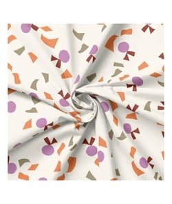 Tissu coton popeline motifs géometriques de 145 cm de largeur 0 Ecru vendu par 50 cm