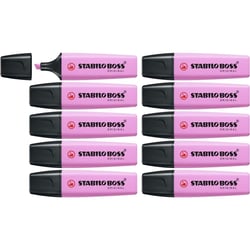 Lot de 10 surligneurs - STABILO - BOSS ORIGINAL Pastel - Mauve givré