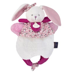 Doudou Lapin marionnette - Petit sac - Amusette 3 EN 1