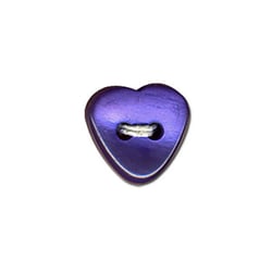 Lot de 6 boutons coeur 12mm Bleu