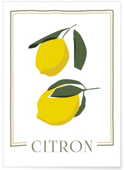 Affiche Abstract Citron | A3 : 29,7x42cm