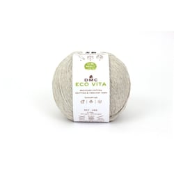DMC - Fil Coton Recyclé Eco Vita 3mm 100g Tricot et Crochet Col. 103 gris