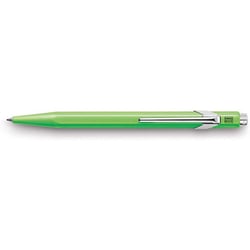 Stylo à bille - Vert fluo - Métal - Encre bleue - Pointe moyenne - Caran d'Ache - 849