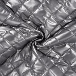 Tissu Matelassé réversible métallisé Argent