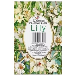 24 mini papiers fantaisis image 7 x 10,8 cm DECORER LILY