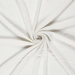 Tissu Maille côtelé Céliane uni  pailleté  Blanc