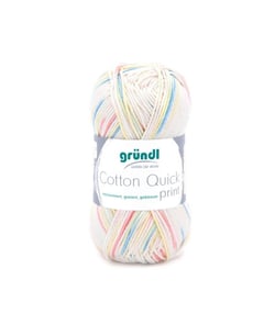 Fil de Coton à tricoter COTTON QUICK PRINT - PPSC - Gründl 198 Blanc