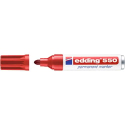 Marqueur permanent pointe large 3-4 mm - EDDING - Rouge - Corps aluminium
