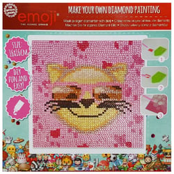 Kit broderie diamant emoji chat - diamond painting - loisirs creatifs
