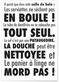 Affiche Il paraît que dans cette salle de bain.... | A3 : 29,7x42cm