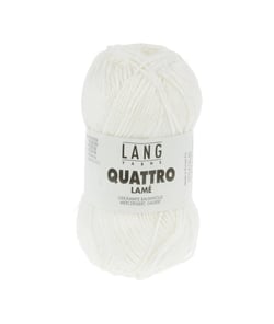 Fil à tricoter de coton QUATTRO LAME - Lang Yarns 01 Blanc