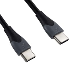 ENERGIZER Câble de Charge et de Données USB-C vers USB-C 2.4A 480Mbps 1.2m Anti-nœud Noir
