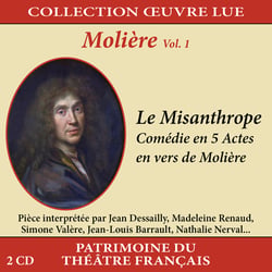 Collection oeuvre lue - Molière - Volume 1 : Le Misanthrope - CD