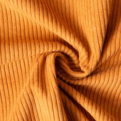 Tissu Velours d'ameublement côtelé Emy uni Ocre