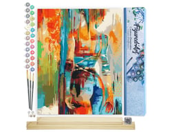 Peinture par Numéro Figured'Art - Beauté en couleurs - Kit de Loisir Créatif DIY Numéro d'Art Complet - 40x50cm toile roulée + châssis en bois à monter