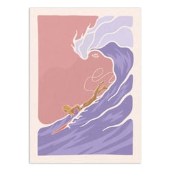 Affiche 30x40 cm - Riding the wave - Art Rider