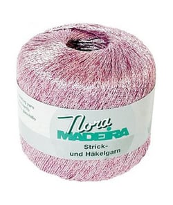 Fil à crocheter et à tricoter métallisé Nora Madeira - 25GR 313 Rose