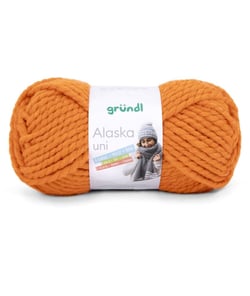 Pelote de laine à tricoter ALASKA - 100gr - Gründl Orange (22)