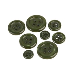 Lot de 6 boutons ronds 4 trous sapin