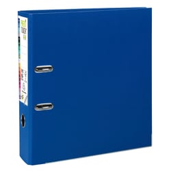 Classeur à levier Prem'Touch intérieur et extérieur en polypropylène - Dos 80mm - A4 maxi - Bleu foncé - x 10 - Exacompta