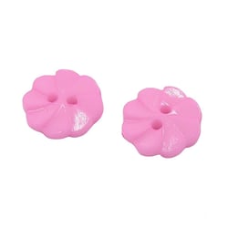 20 BOUTONS Acrylique Rose forme Fleur diamètre 13 mm 2 trous - creation couture diy