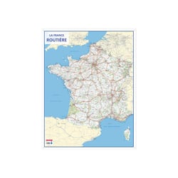 Carte murale - La France routière - Routes de France - 66x84,5cm - A suspendre
