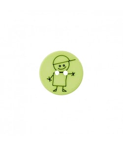 Carte de 3 boutons Garçon polyester 15mm - Prym Vert Clair