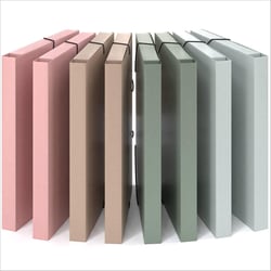 8 Chemises Plastiques A4 avec Elastique- Couleurs Pastel - Élastique - 250 pages- Dos de 3 cm- PP- ACROPAQ