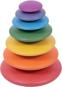 Galets en bois arc-en-ciel - TickiT