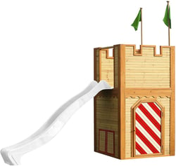 Axi ARTHUR Aire de jeux en cèdre vernis naturel, toboggan Blanc - Axi House