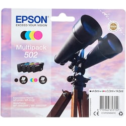 Multipack encre original N° 502 C13T02V6 noir cyan magenta jaune EPSON