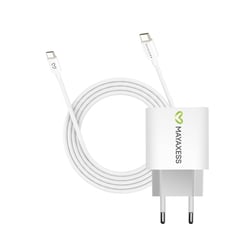 Mayaxess Chargeur Secteur pour Pixel 9 Pro XL 20W + Câble USB-C 1m Blanc