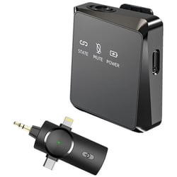 Microphone Sans Fil 3 En 1 Pour iPhone Android PC Avec Réduction De Bruit YONIS