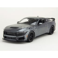 Voiture miniature de collection - MAISTO - Ford Mustang Dark Horse 2024 - 1/24 - Gris métallisé - Métal monté