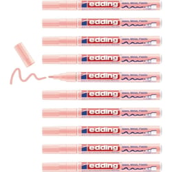 Lot de 10 marqueurs peinture brillante - EDDING - Rose pastel - Pointe ogive 1-2 mm