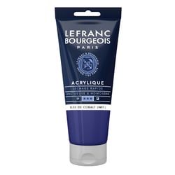 Peinture acrylique - Bleu de Cobalt - 064 - Fine - Lefranc Bourgeois - Tube 80ml