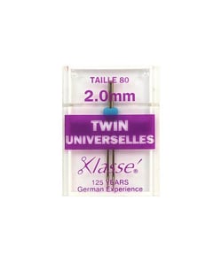 Aiguilles doubles universelles pour machines - KLASSE taille n°2mm 80/12