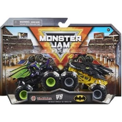 Coffret 2 monster jam : bakugan dragonoid et batman - vehicule miniature metal noir - spin master