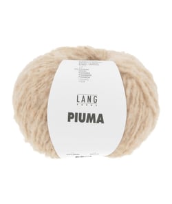 Pelote de laine et coton à tricoter PIUMA - Lang Yarns 26 Marron