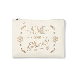 Trousse rectangulaire PM (20x13 cm) - Aime comme mamie
