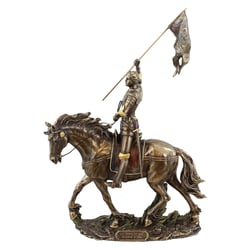 Figurine Jeanne d'Arc à cheval 30 cm