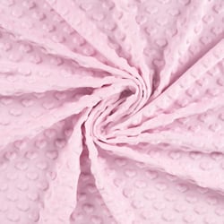 Tissu Doudou Ultra doux Coeurs uni coeurs sur fond Rose