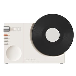 Enceinte Bluetooth Rétro Avec Horloge Et Son Hifi Puissant Blanc YONIS