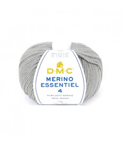 Pelote de laine Merino Essentiel 4 - DMC - Certifié Oeko-Tex 872 Gris