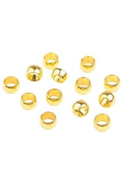 300 perles à écraser rondes métal doré diamètre 2 mm - création bijoux perles