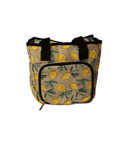 Sac tricot 23x26x14cm citrons jaunes