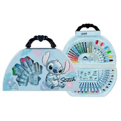 Mallette de coloriage stitch 51 pièces - kit dessin - coffret artistique